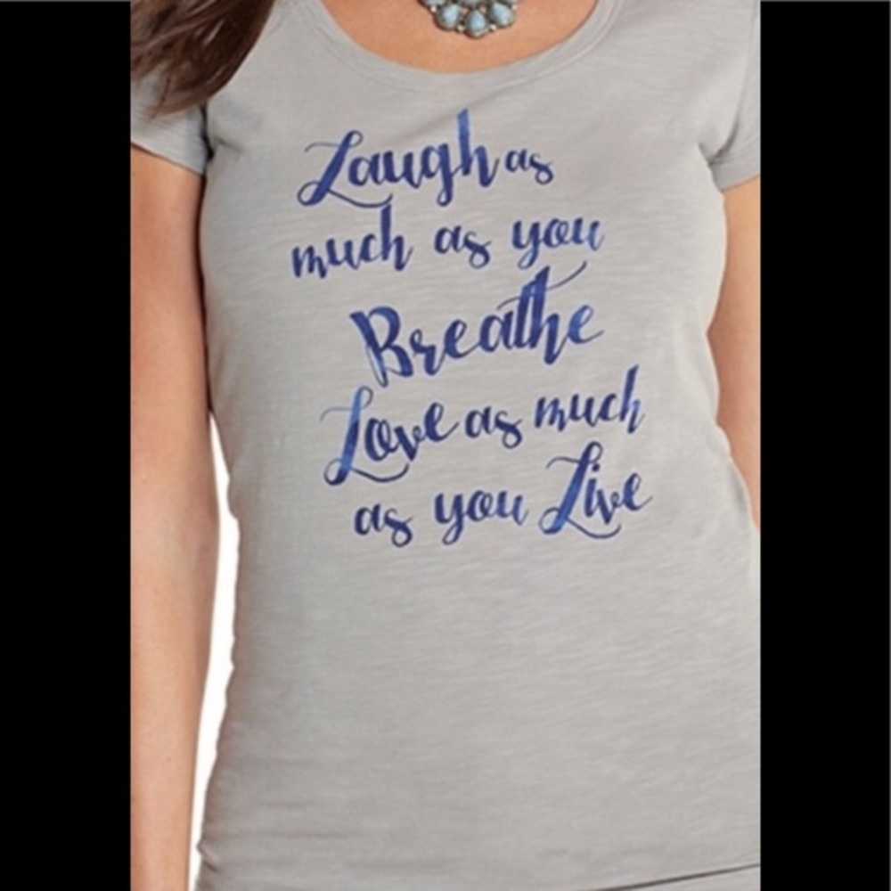 Matilda Jane Laugh Breathe Love T Shirt Small